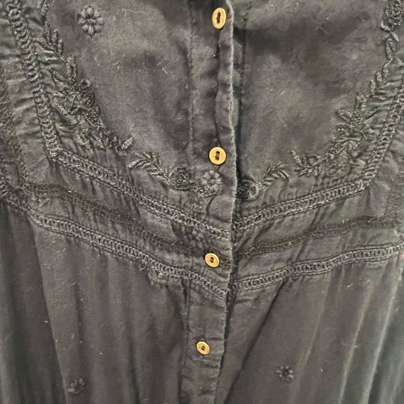 ULLA JOHNSON Eyelet Black Sleeveless Dress - Picture 2 of 4